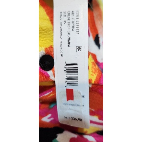 August Silk Heritage Women Cardigan Sweater XS Long Sleeve Tropical Floral NWT - Picture 12 of 12